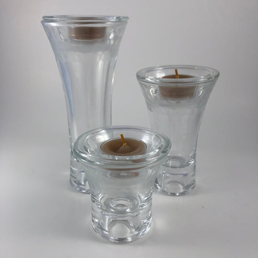 P9221 - Trio of Clarity tapered candle holders