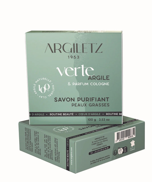 Savon en barre de marque Argiletz à l'argile verte